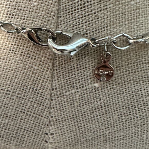 LOFT Silver Tone Double Strand Beaded Crystal 24”L Necklace - Picture 4 of 10